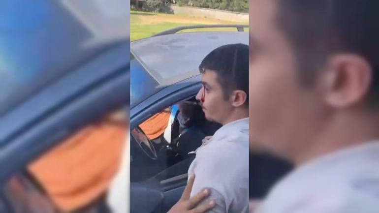 Otobüs şoförü, trafikte tartıştığı otomobil sürücüsünü darbetti