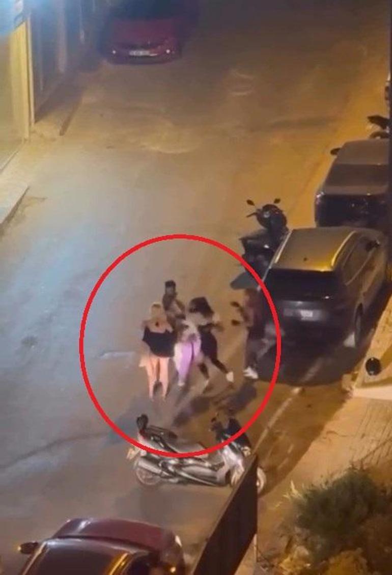 Kadınların sokak ortasında kavgası kamerada