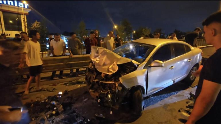 Sancaktepede 8 araçlık zincirleme trafik kazası: 1 yaralı