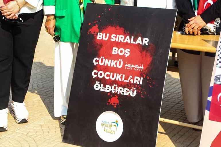 Gazzeli çocuklar, boş sıralarda anıldı