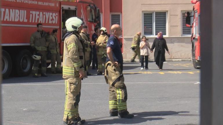 Başakşehirde okulda yangın paniği