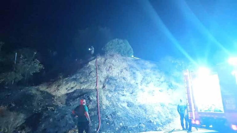 Bursa’da çıkan anız yangını yerleşim yerine ulaşmadan söndürüldü