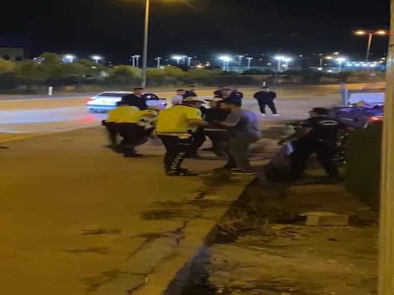 Polise mukavemet kamerada; 3 tutuklama