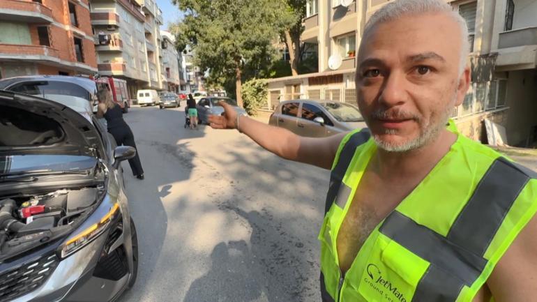 Avcılar’da aracın motor bölümüne sıkışan kediyi yolda fark etti; itfaiye kurtardı