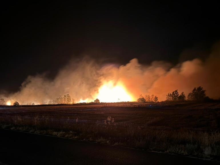 Edirne’de buğday tarlasındaki yangın, ormana sıçramadan söndürüldü