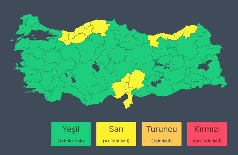 İçişleri Bakanlığından sağanak uyarısı