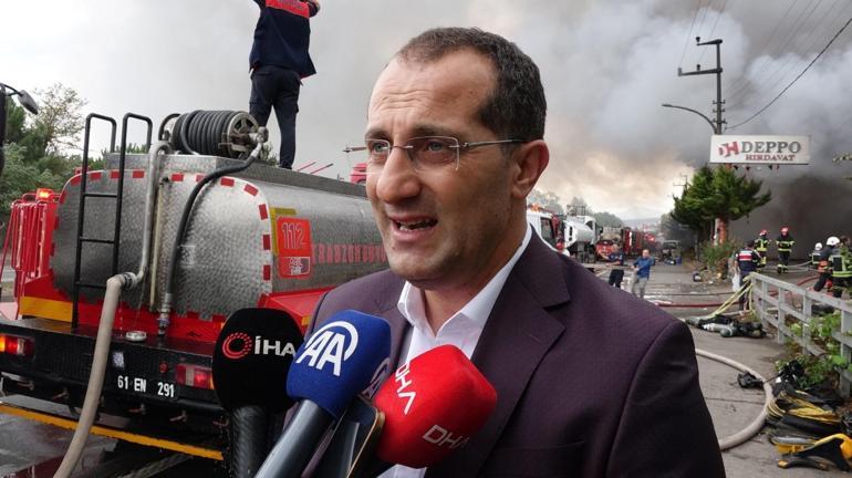 Trabzon’da alışveriş merkezindeki yangında alevler yeniden yükseldi