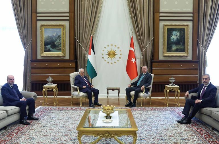 Cumhurbaşkanı Erdoğan, Filistin Devlet Başkanı Abbas ile görüştü