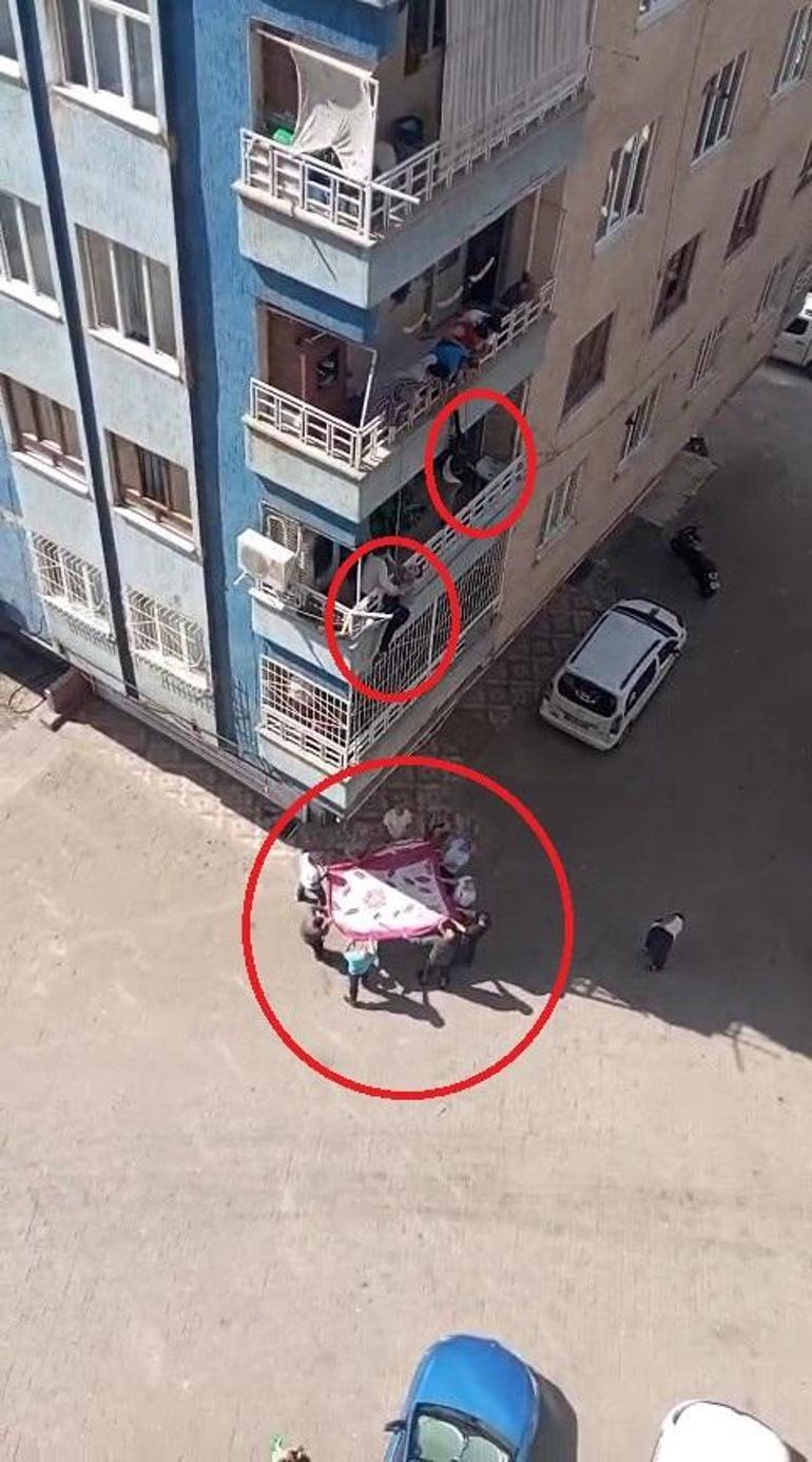 Balkondan düşme tehlikesi geçiren Down sendromlu çocuğu, komşusu kurtardı; o anlar kamerada