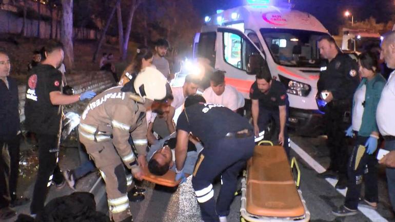 Esenlerde takla atan otomobil alev aldı: 5 yaralı