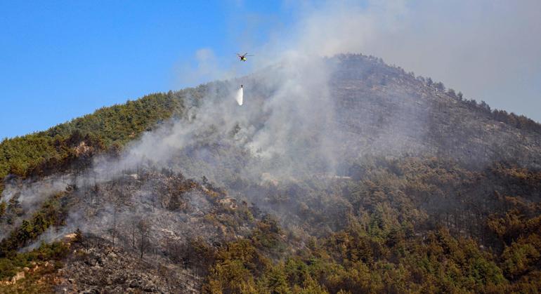 Alanyadaki orman yangınında 2nci gün