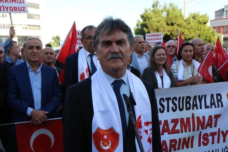 Emekli astsubaylar özlük hakları için yürüdü