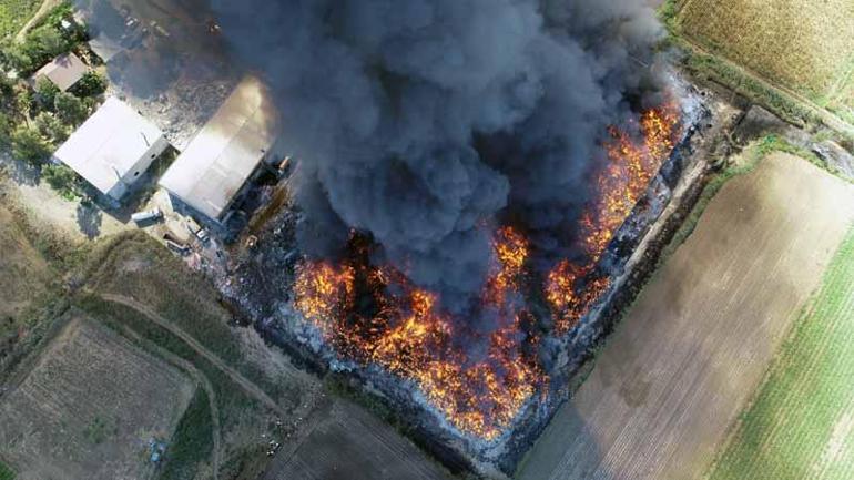 Adanada geri dönüşüm fabrikasında çıkan yangın kontrol altında