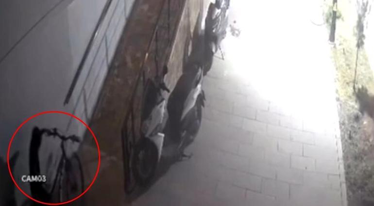 Çocukların bisiklet hırsızlığı kamerada
