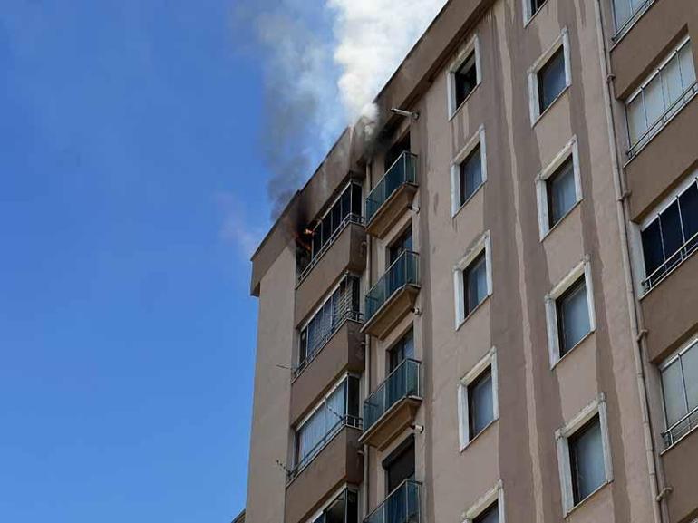 8 katlı binanın çatısında çıkan yangın söndürüldü