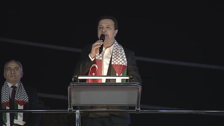 Eyüpsultanda 4 partinin katıldığı ’Filistine Destek’ mitingi düzenlendi