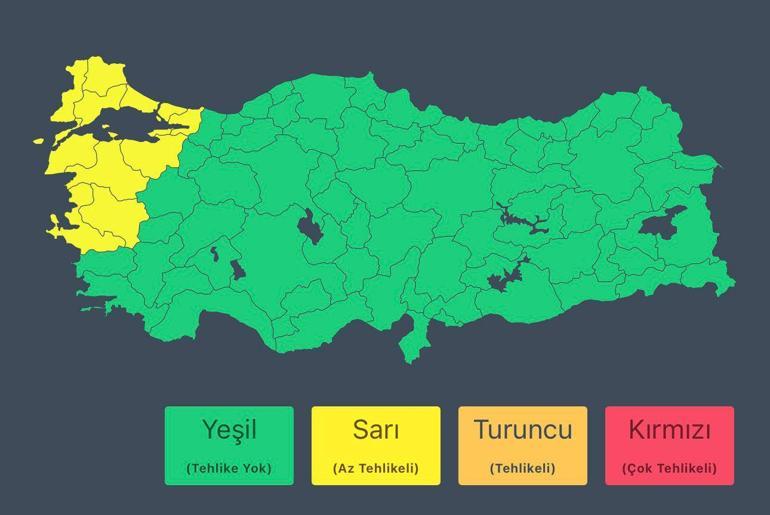 Bakanlıktan 11 il için kuvvetli rüzgar ve fırtına uyarısı