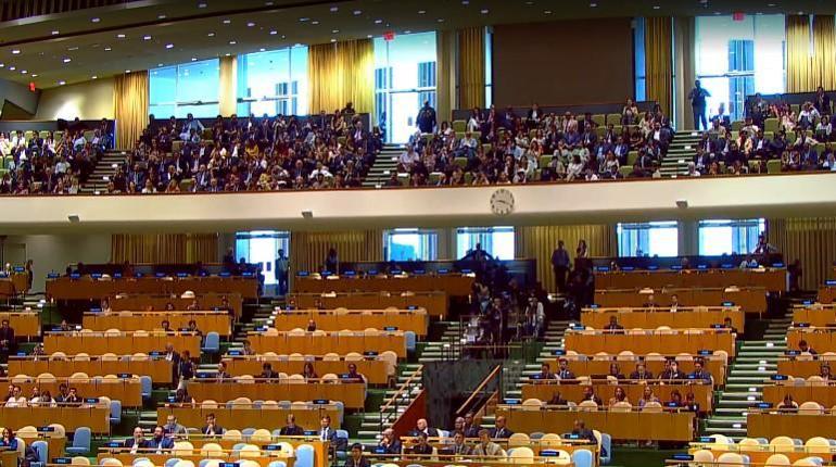 Netanyahu, BM Genel Kurulundaki konuşması sırasında protesto edildi