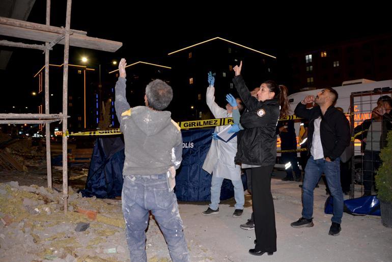 Erzurum’da 7’nci kattan düşen inşaat işçisi öldü; o anlar kamerada