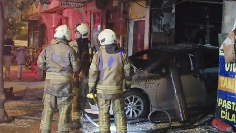 Bahçelievlerde oto tamirhanesinde yangın; 2 araç kullanılamaz hale geldi