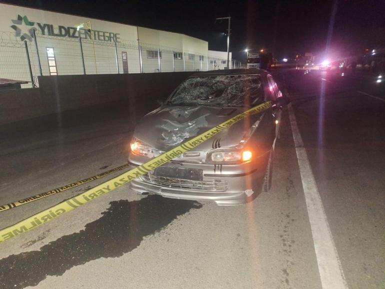 Brandayı toplarken otomobilin çarptığı TIR sürücüsü öldü