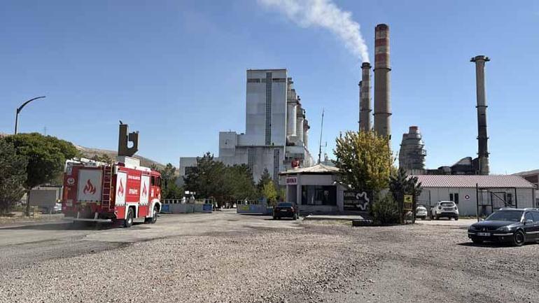 Sivasta termik santralde baca yangını