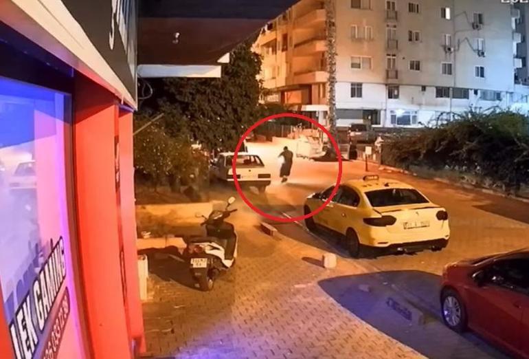 İş yerine ateş açıp patenle kayarak kaçtı