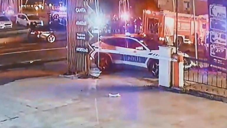 Büyükçekmecede polis aracıyla hafif ticari araç çarpıştı: 1 ölü, 2 si polis 4 yaralı