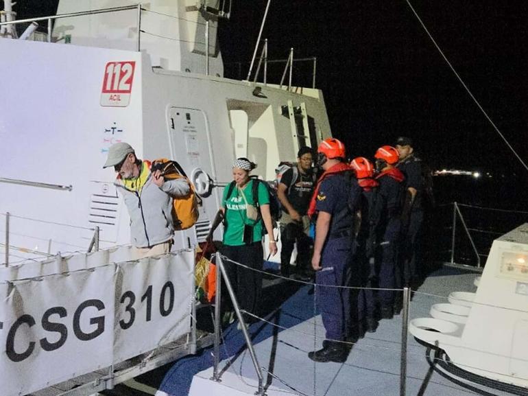 Sumud Filosundan tahliye edilen aktivistler Muğlada misafir edildi