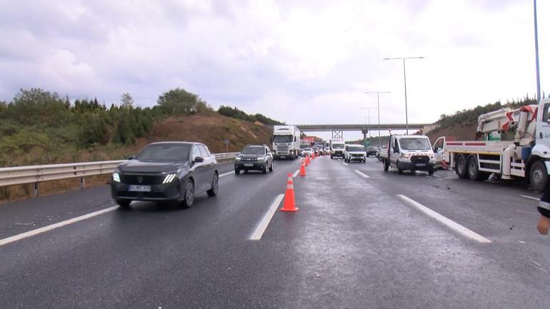 Beykoz Kuzey Marmara Otoyolunda TIR devrildi