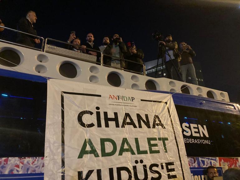 ABD Büyükelçiliği önünde Sumud Filosu eylemi