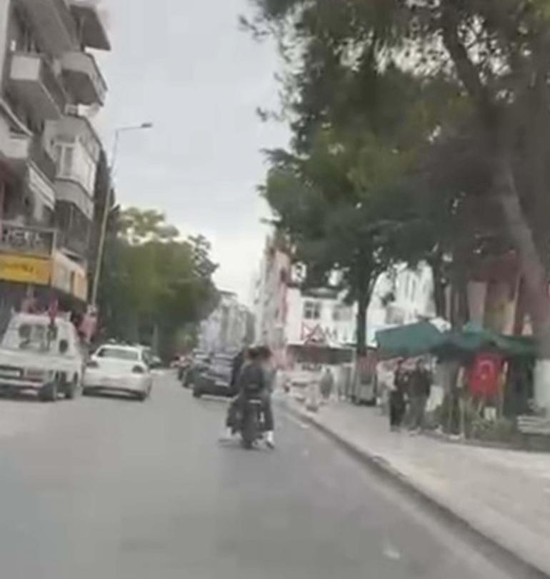 Çanakkalede trafiği tehlikeye atan motosikletli yakalandı
