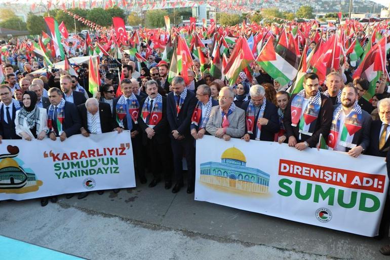 Samsun’da Filistin’e destek için tekneler kortej oluşturdu