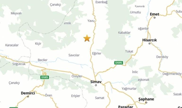 Kütahyada 4.1 büyüklüğünde deprem