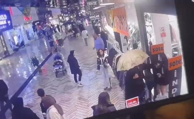 Üniversiteli kızın eteğini tutarak tepki gösterip darbeden kadın gözaltına alındı