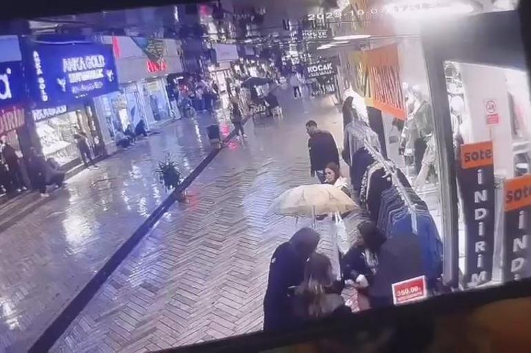 Üniversiteli kızın eteğini tutarak tepki gösterip darbeden kadın gözaltına alındı