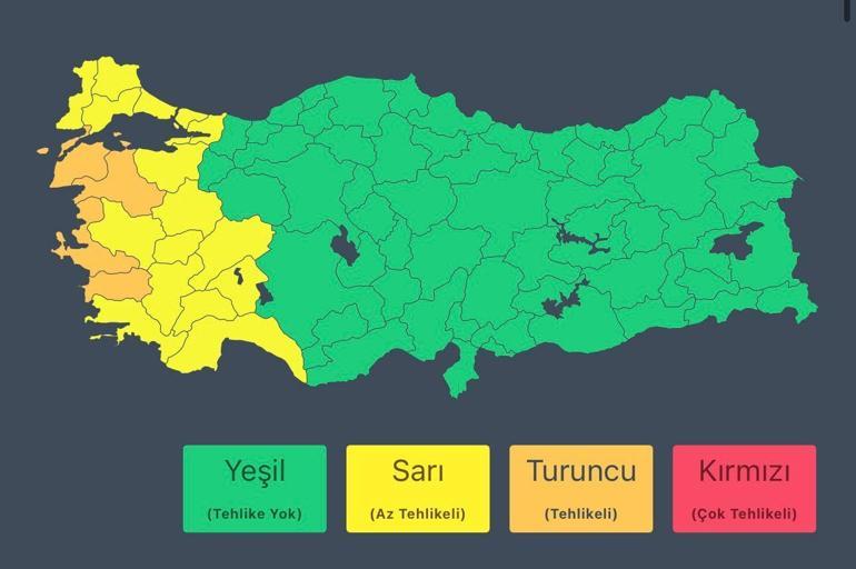 3 il için turuncu kodlu çok kuvvetli sağanak uyarısı