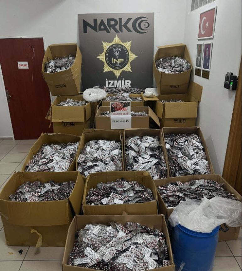 İzmirde rekor miktarda sentetik hap ele geçirildi