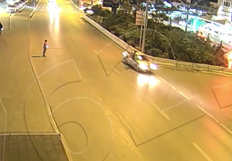 Kırıkkale’de otomobilin çarptığı yaya yaralandı; kaza anı kamerada