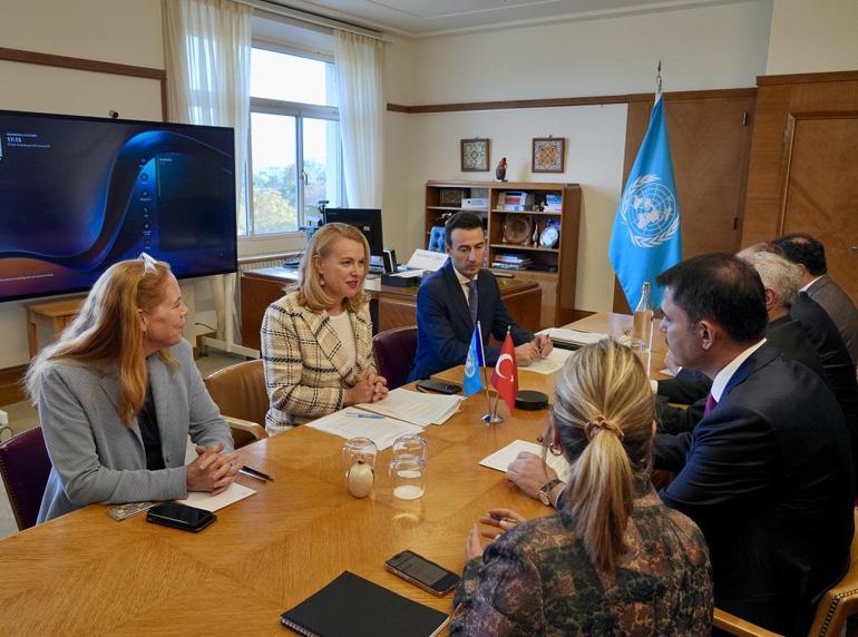 Bakan Kurum, UNECE İcra Direktörü Tatiana Molcean ile görüştü