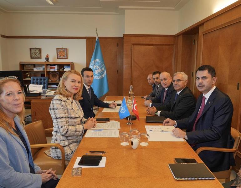 Bakan Kurum, UNECE İcra Direktörü Tatiana Molcean ile görüştü