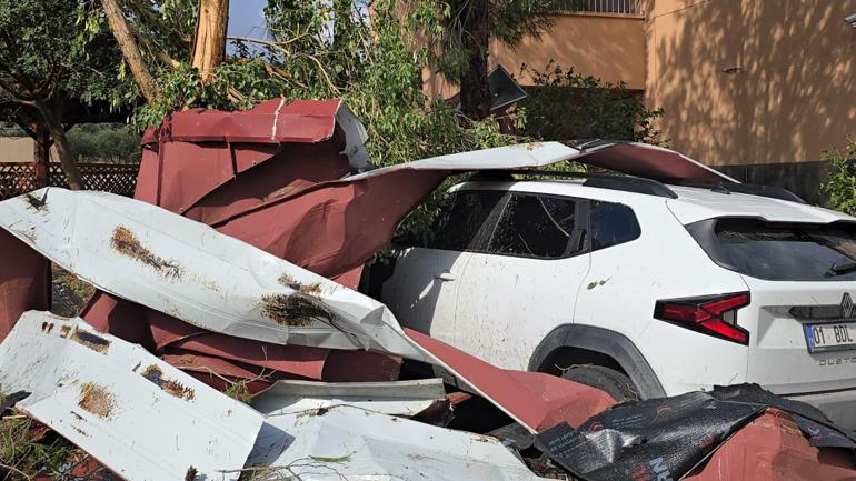 Lisenin çatısının uçtuğu anlar kamerada