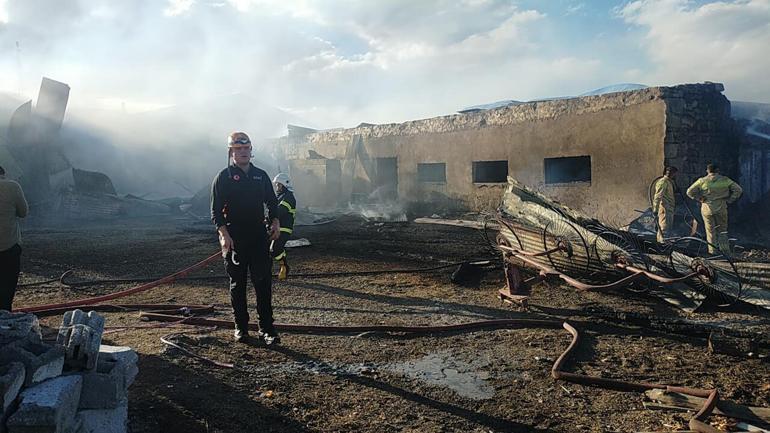 Ardahan’da çıkan ağır yangınında 23 hayvan öldü