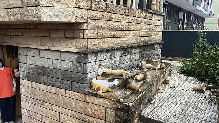 Üzerine beton korkuluk düşen çocuk yaralandı