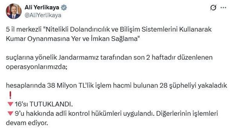 15 ilde siber suç operasyonu: 16 tutuklama