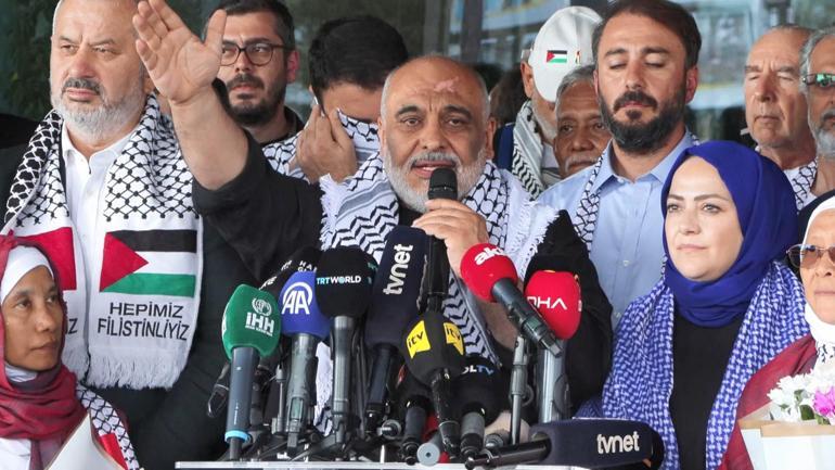 Özgürlük Filosunun 18i Türk 94 aktivisti THY uçağıyla İstanbula geldi