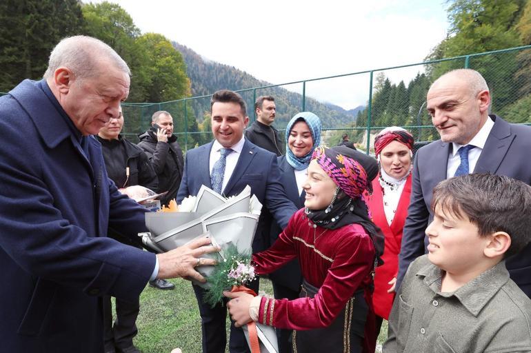 Cumhurbaşkanı Erdoğandan Ayder Yaylasına ziyaret