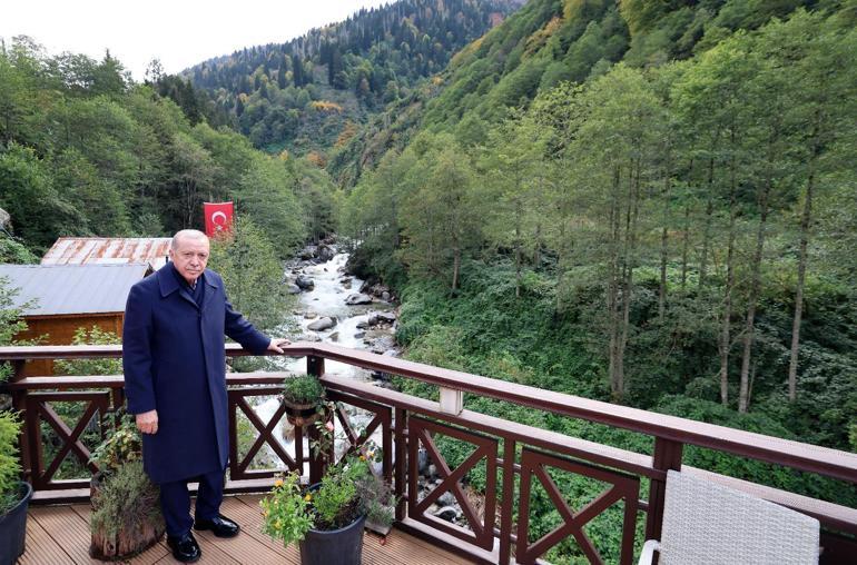 Cumhurbaşkanı Erdoğandan Ayder Yaylasına ziyaret