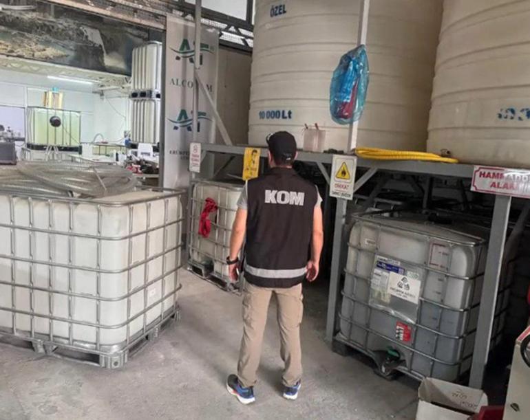 Antalyada 14 bin 884 litre sahte alkol ele geçirildi