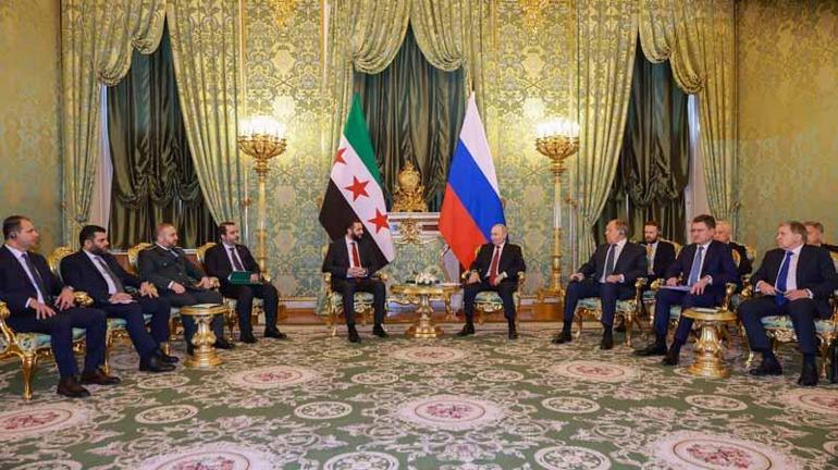 Rusya Devlet Başkanı Putin ile Suriye Cumhurbaşkanı Şara, Moskova’da görüştü